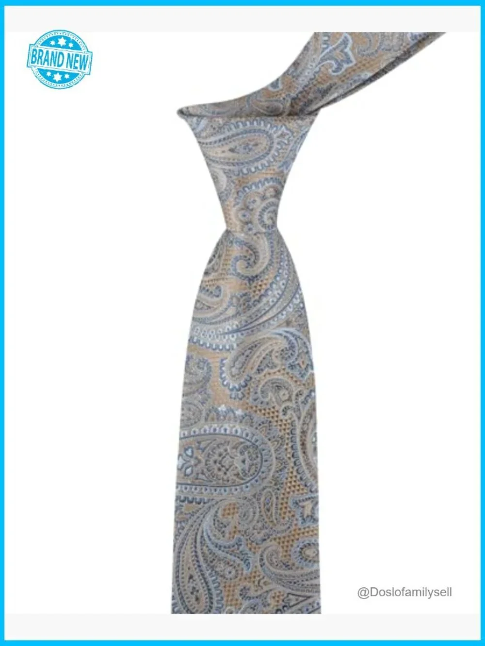 Classic Paisley Tie Retro Elegant Formal Wear Silk Blend Self-Tie Closure
